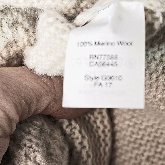 Madewell Open-Side Bobble Pullover Cream Chunky Wool Sweater Sz XXS - Picture 10 of 13